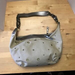 Savoy Handbag Tan with Gold Rivets and accents